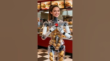 Turkey Mashed Potatoes Dispenser Robot #futuristic #robot #technology #humanoid #milkshake #café #AI