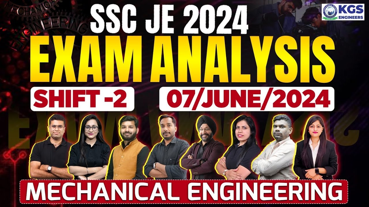 SSC JE Exam Analysis 2024 || SSC JE Mechanical Engineering Paper ...