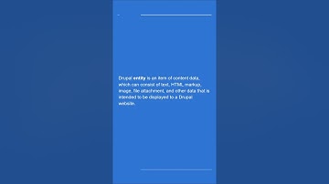 What is Drupal Entity?