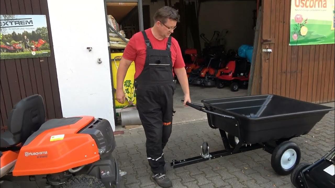 Kippanhänger Rasenkehrmaschine Esche Anbaugeräte Laubkehrmaschine zum