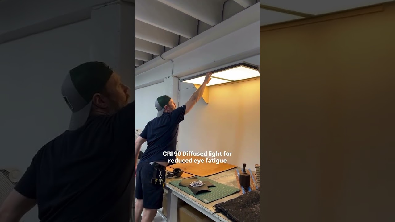 Sleek, Modern CRI 90 LED Flat Panel Light for your offices, workshops, and more