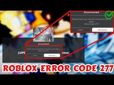Fix Roblox error code 277. Please check your internet connection and try again