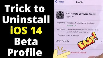 How to Remove iOS 14.5 Beta Profile on iPhone- Uninstall/Delete iOS 14 Profile & Downgrade to iOS 14