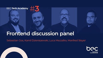 Front-end discussion panel – Sebastian Gos, Kamil Dzieniszewski, Luca Mezzalira, Manfred Steyer