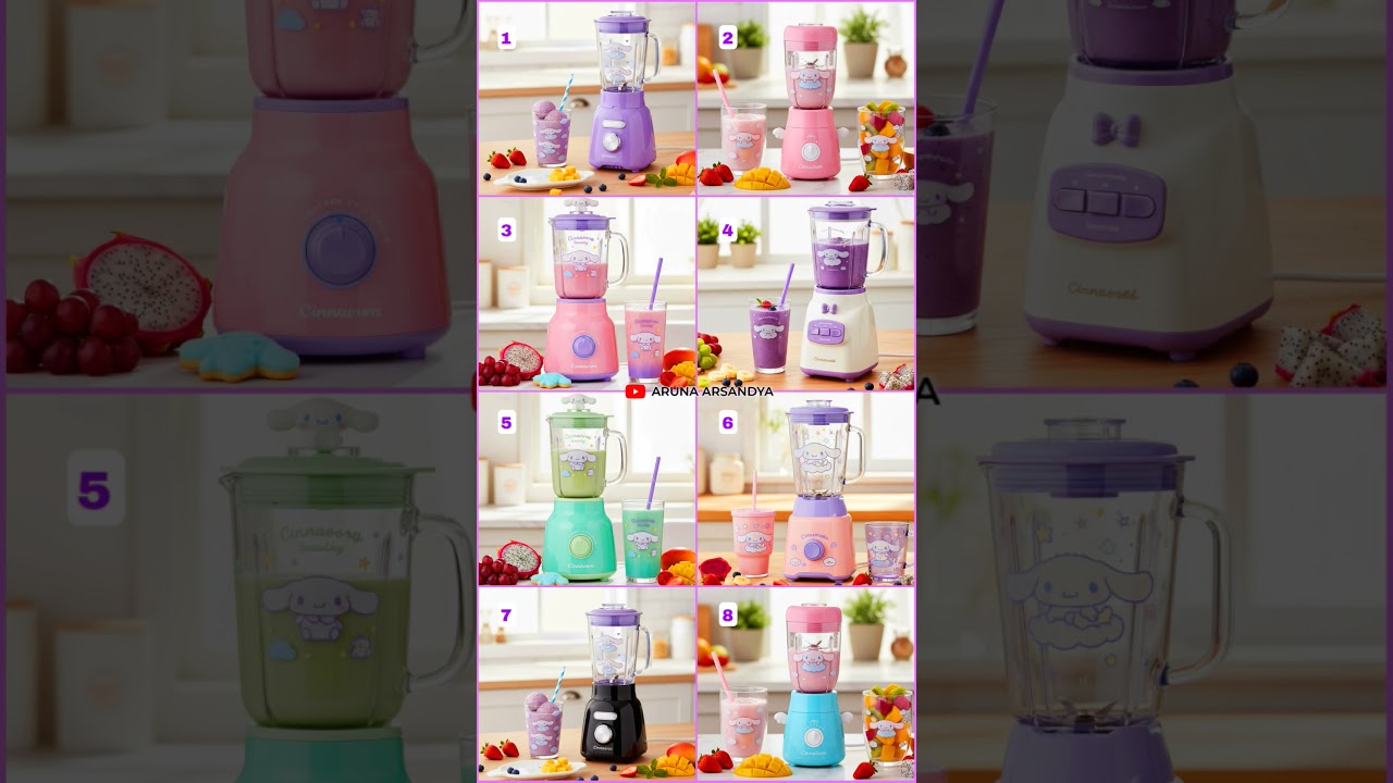 minum jus buah dengan gelas cinnamoroll