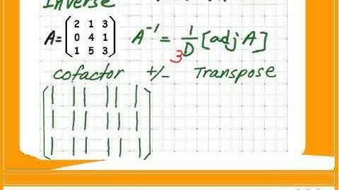 Matrix Inverse 3x3 Part1