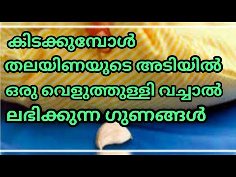 കിടക്കുമ്പോള്‍ തലയിണയുടെ അടിയില്‍ ഒരു വെളുത്തുള്ളി വച്ചാൽ ലഭിക്കുന്ന ഗുണങ്ങൾ | health tips only