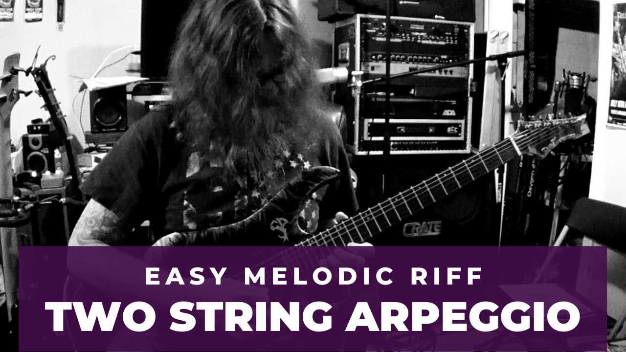 Easy Melodic Two String Arpeggio Riff Lesson - Lead Guitar Lesson w ...