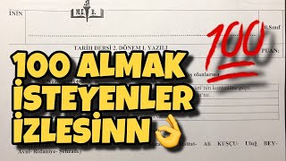 10.Sınıf Tarih Dersi 2.Dönem 1.Yazılı