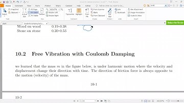 Lecture 10 Coulomb Damping in Free and Forced Vibration
