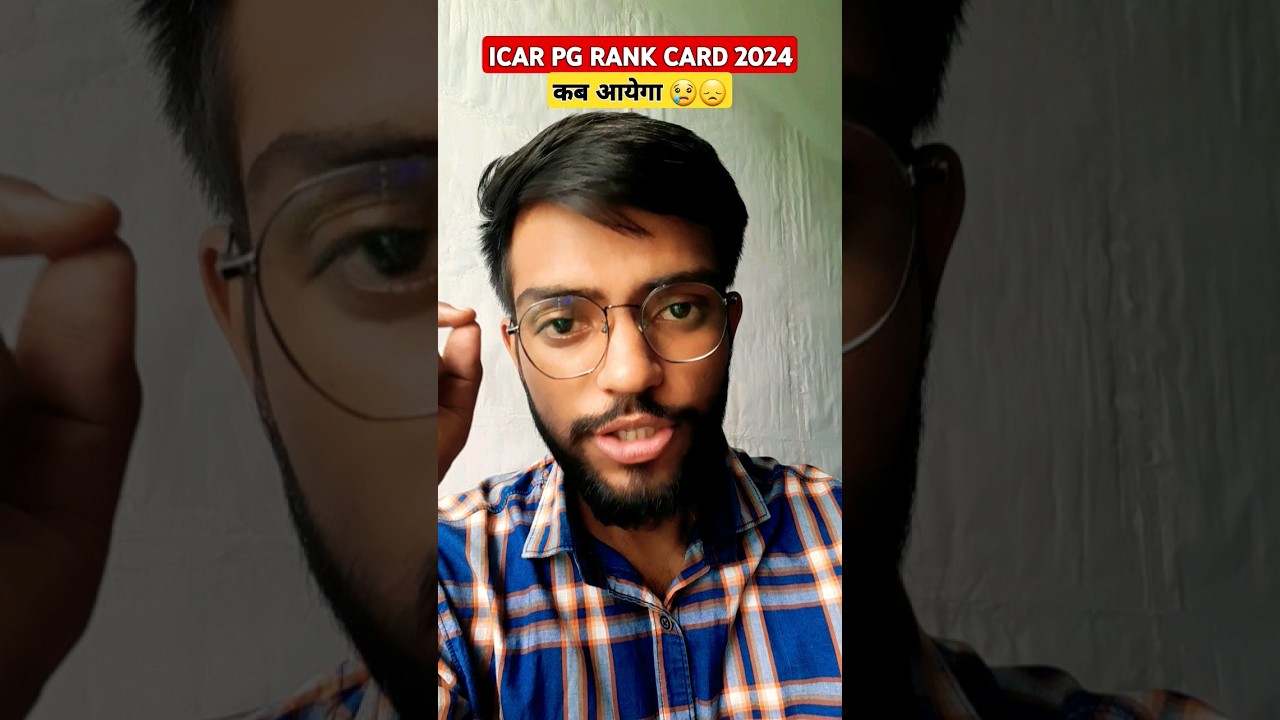 THE WAIT IS ALMOST OVER FOR ICAR PG RANK CARD 2024!