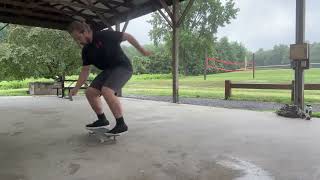 Skating flatground on a rainy day - July 2026