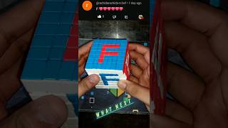 F 🥳 on rubik's cube #shorts #rubicscube