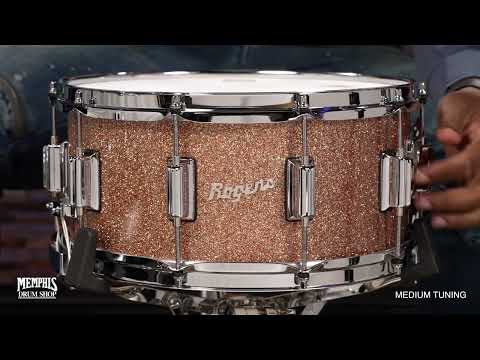 Rogers 14x6.5 Dyna-Sonic Snare Drum with Beavertail Lugs - Champagne Sparkle (37CS)
