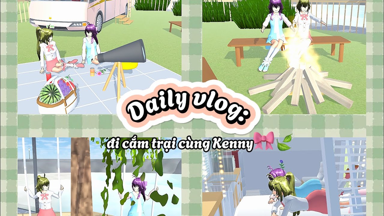 Daily vlog: Đi cắm trại cùng Kenny🏕️🌾/ P cuối #sakuraschoolsimulator @vaniday:33