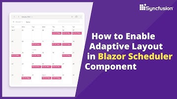 How to Enable Adaptive Layout in Blazor Scheduler Component