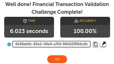 Financial Transaction Validation Challenge in 6 seconds!