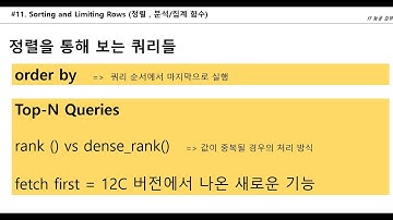 #11  [Oracle] Sorting and Limiting Rows | order by 를 통해 공부하는 오라클 SQL