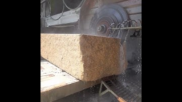 Unexpected Reactions About industry gold granite stone cutting process factory machine  #shorts