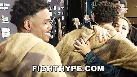 ERROL SPENCE HUGS CRAWFORD PUBLICIST IN FIRST PUBL...