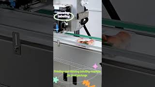 Air Blow Label applicator system sticker printing labeling machine for food package no damage