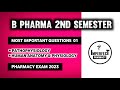 B Pharma 2nd Semester Important Questions | Pathophysiology And Hap - 2 Important Questions