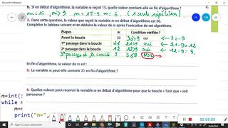 2nde PYTHON p 25 n 45 Boucle WHILE