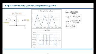 Response of Parallel RC Circuit for Triangular Voltage Input