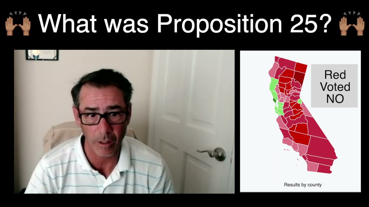 2.1 Million citizens vote NO on Proposition 25 - California maintains CASH Bail System/ annuls SB 10