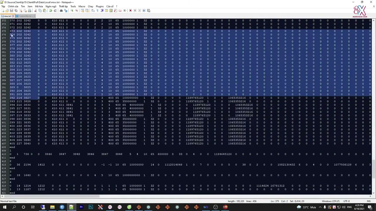 19 Hướng dẫn chỉnh sửa file ChaosMix I Mu8xTeam Cung cấp Cài Đặt Mu Online