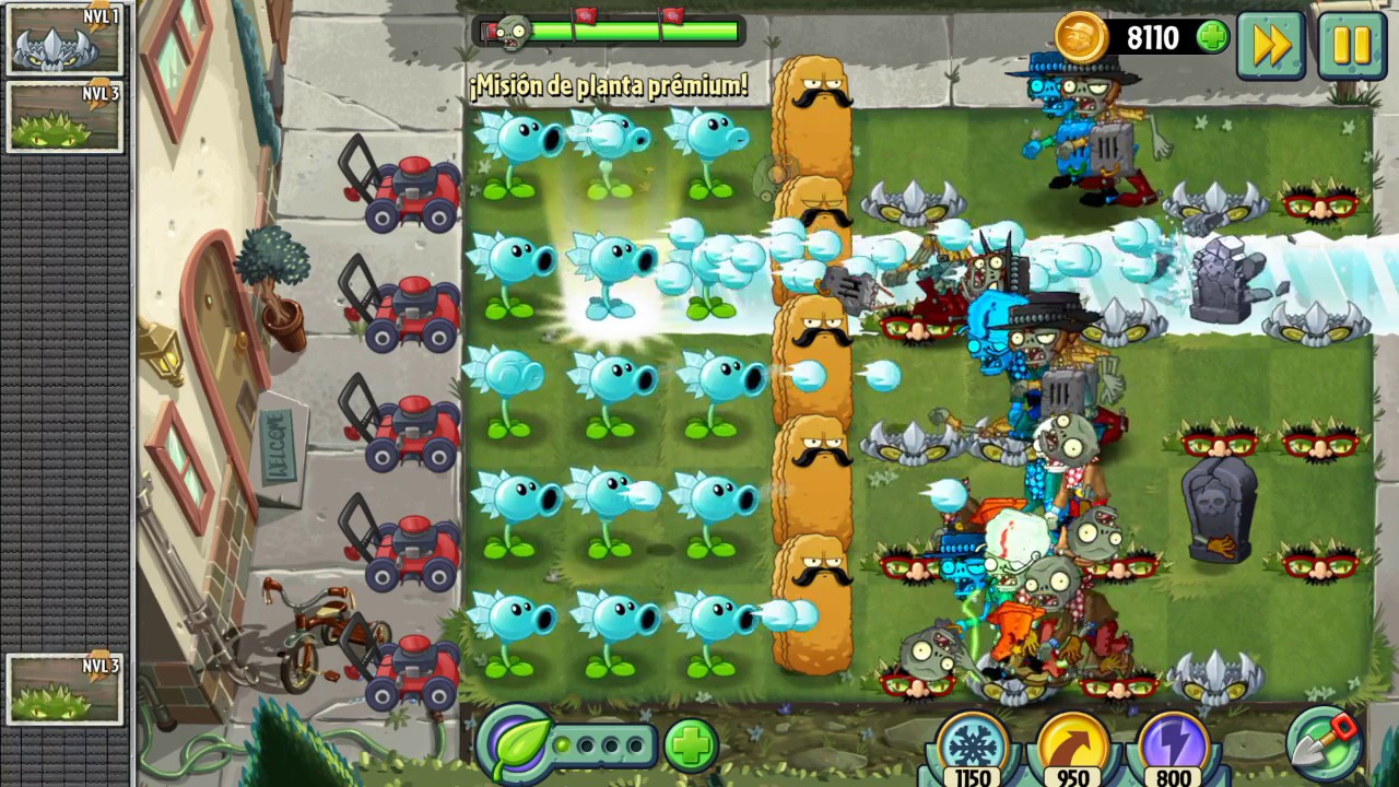 PLANTS VS ZOMBIES 2 - LANZA GUISANTES DE HIELO - YouTube