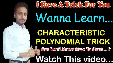 SHORT TRICK TO FIND CHARACTERISTIC POLYNOMIAL OF A MATRIX #characteristicequation #rimmathsworld#RIM