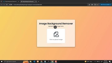 Image Background Remover Using HTML, CSS and JavaScript with Source Code