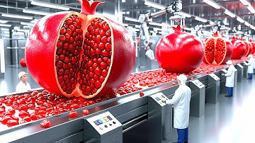Inside the Mega Pomegranate Juice Factory: Full Harvesting and Production Process