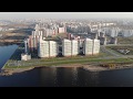 ПОЛЕТ НАД ГОРОДОМ САНКТ-ПЕТЕРБУРГ. новостройки юго-запада и Санкт-Петербурга