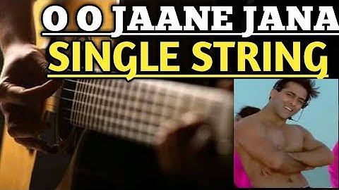 O O JAANE JANA single string||O o jane jana guitar tab tutorial