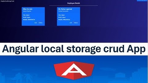 angular local storage crud app