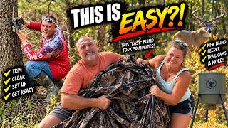 This “EASY” Hunting Blind Took 30 MINUTES! 😂 | Whitetail Hunting Lease Prep
