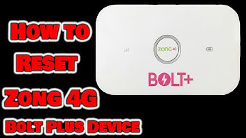 How to Reset Zong 4G Bolt Plus Device |  Zong 4G Bolt Plus, Huawei