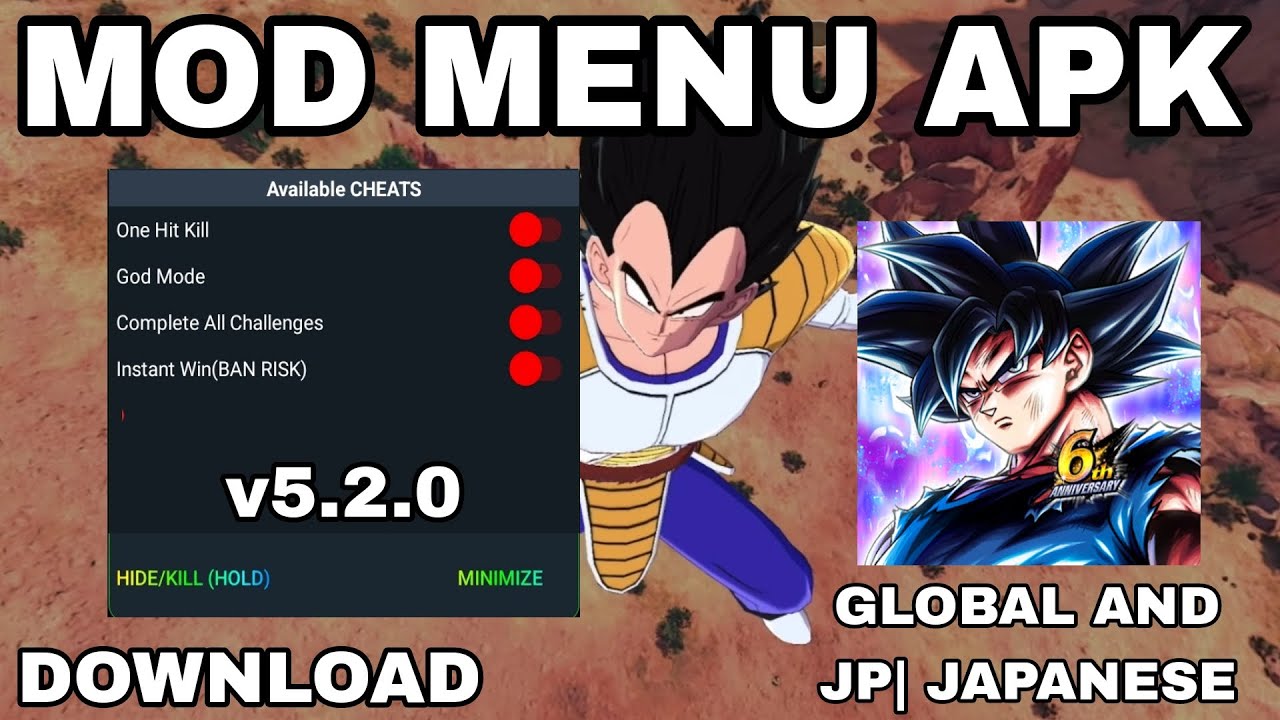 Dragon Ball Legends MOD MENU v5.2.0 APK / Dragon Ball
