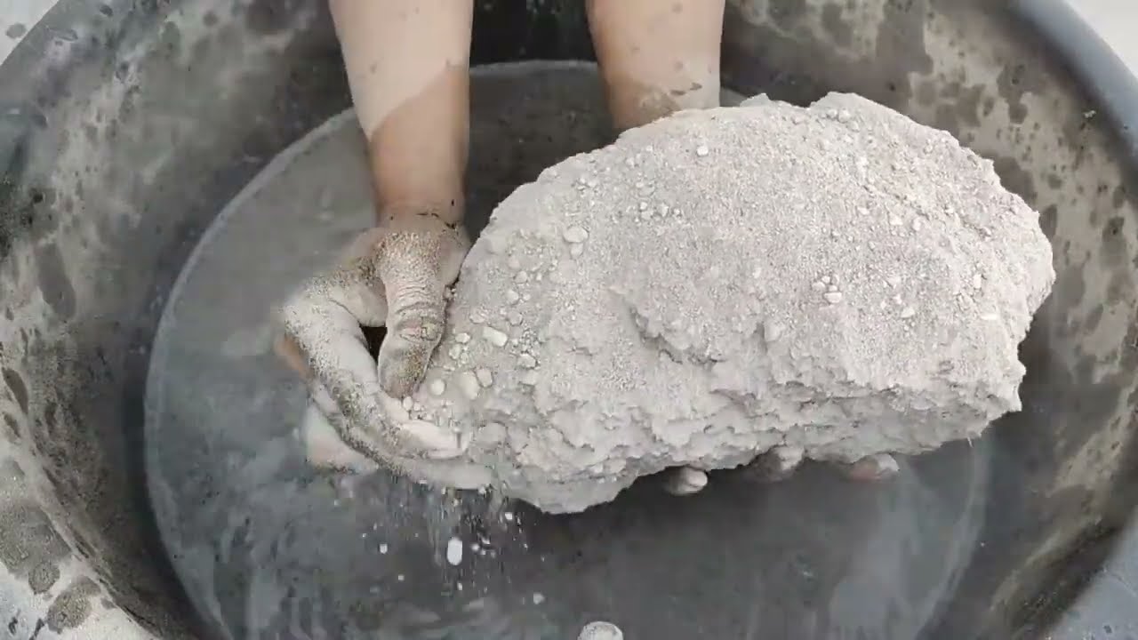 Gritty sand crumbling big chunks water crumbling #asmr