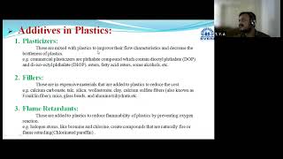 Lecture No 03 Additives in Plastics and Concept of Polymerization