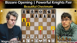 Bizzare Opening | Powerful Knights Pair | Carlsen vs Firouzja 2023