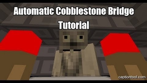 Minecraft Automatic Cobblestone Bridge Tutorial (as Requested by Subscribers)