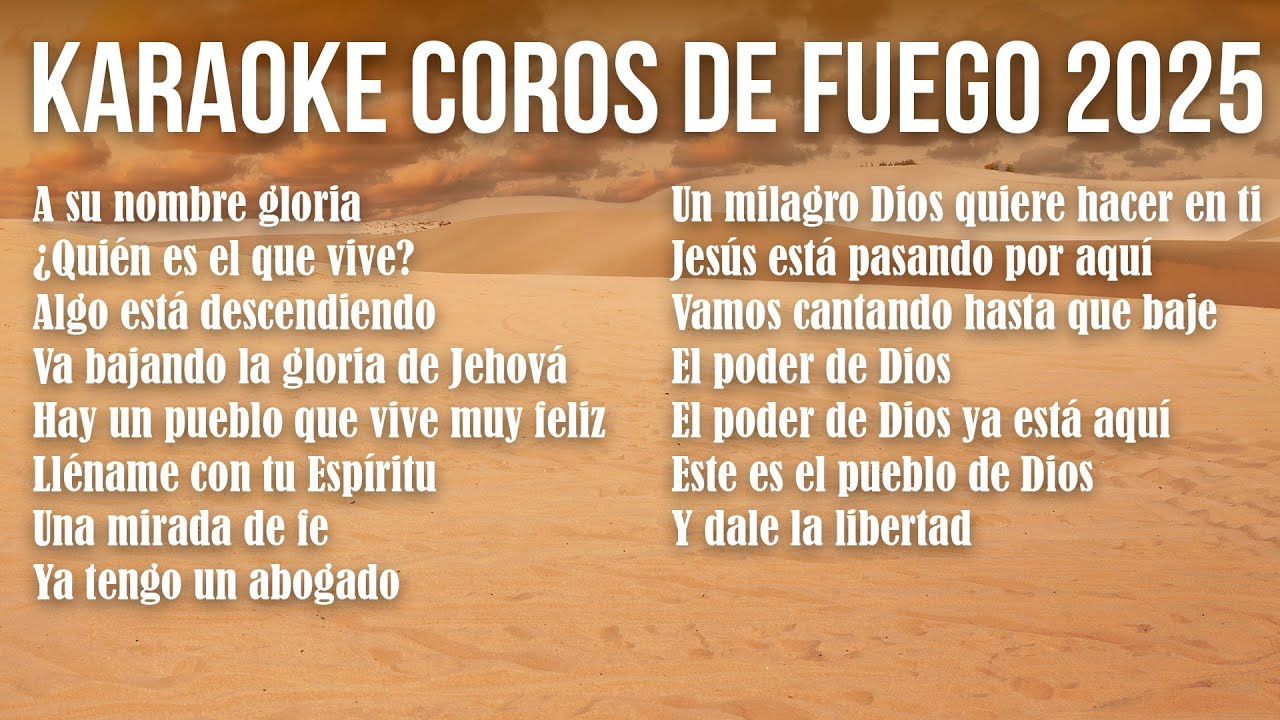 KARAOKE - COROS DE AVIVAMIENTO - 🔥🔥 A SU NOMBRE GLORIA! 🎶🔥🔥