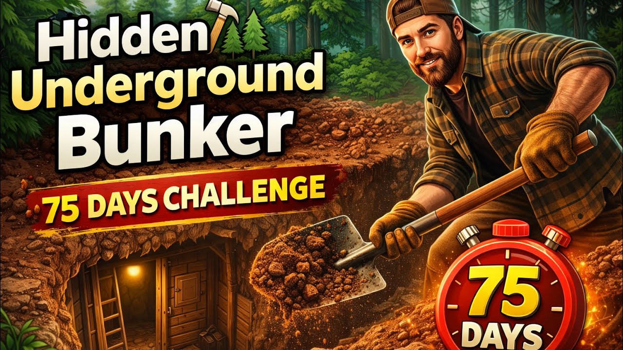 This Man Built a Secret Underground Bunker in the Forest in Just 75 Days! 🛠️🌲