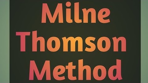 Milne Thomson Method| Construction Of Analytic Functions| Complex Analysis| Analytic Function