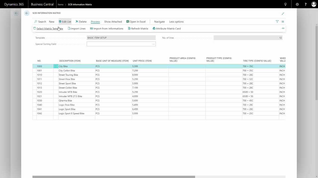 Changing Matrix Viewing the same lines - Master Data in Dynamics 365 ...