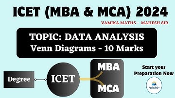 Data Analysis for ICET Exam || Venn Diagrams Examples in Telugu by Vamika Maths #icet #dataanalysis
