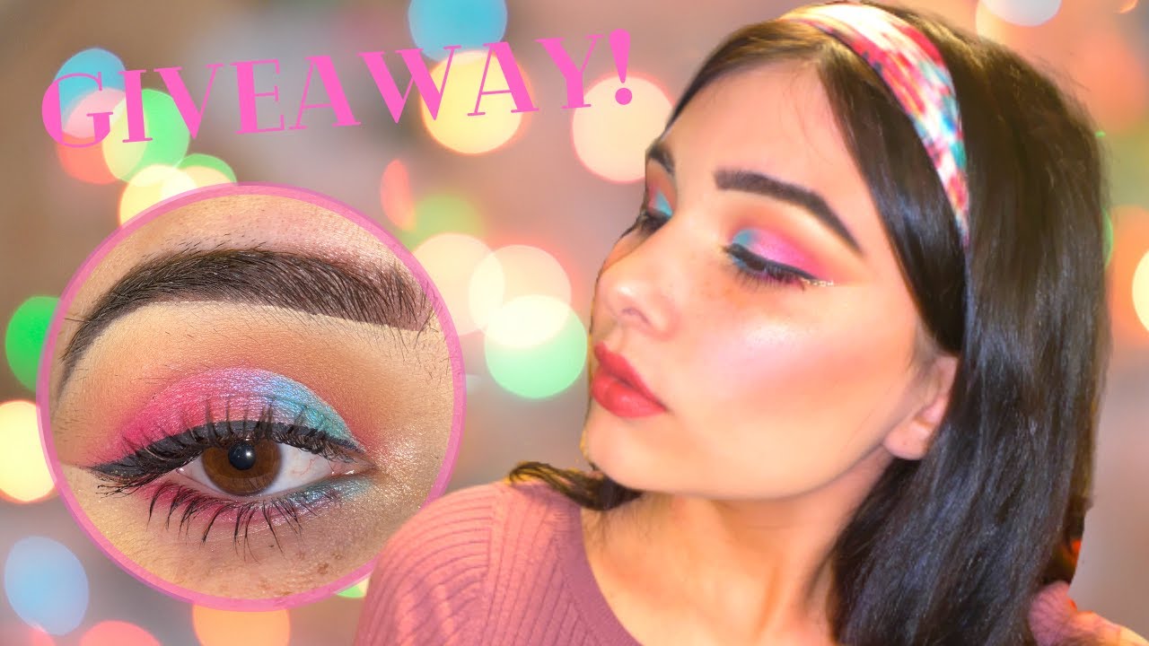 💙 GIVEAWAY! 💙 + A Cotton Candy Eye Look 💕 YouTube